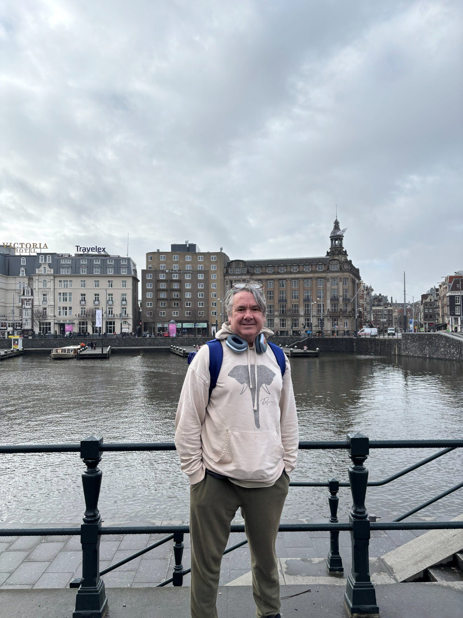 Robert at Amsterdam canal