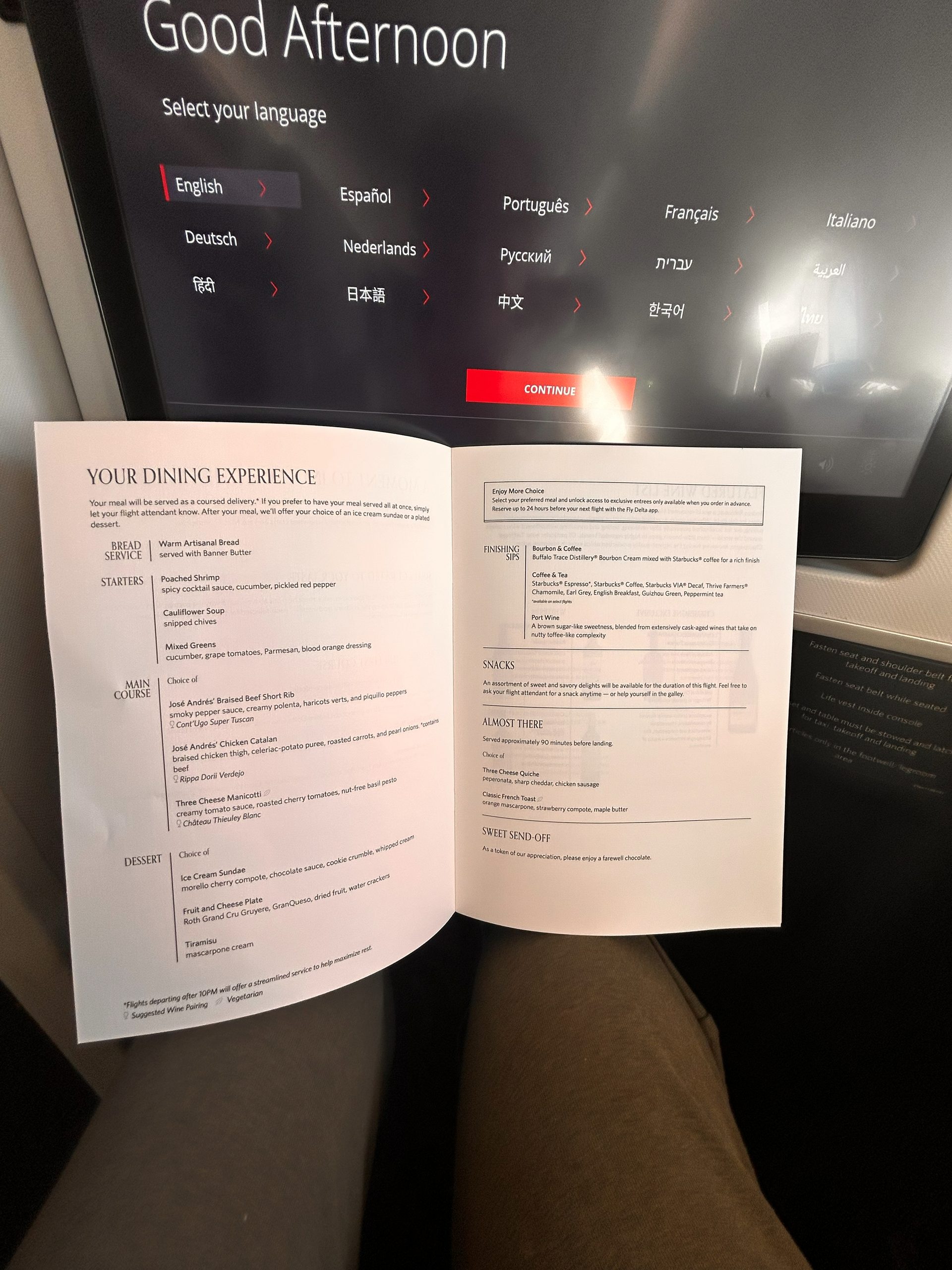 José Andrés dining menu