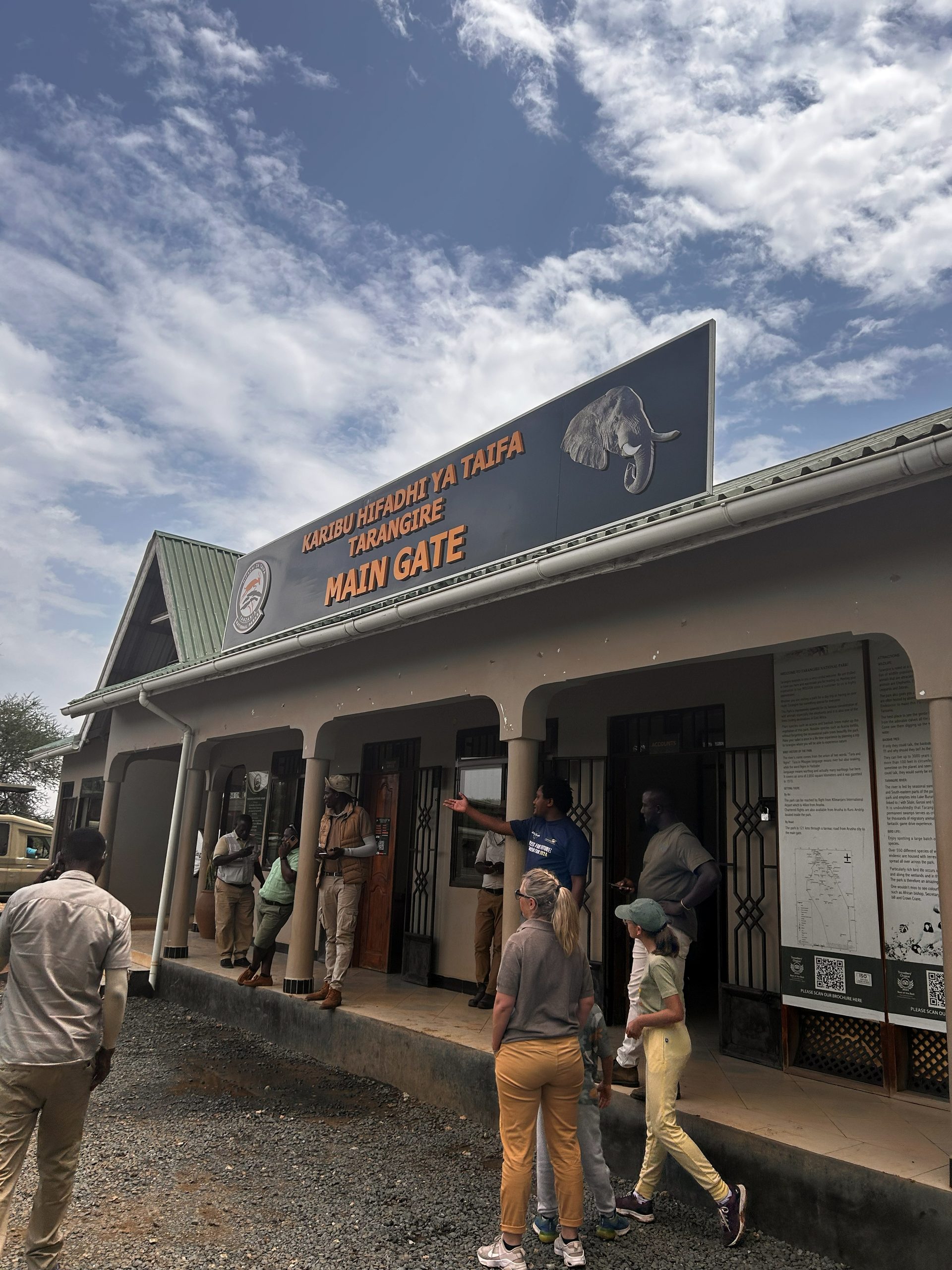 Tarangire National Park Main Gate — Karibu Hifadhi Ya Taifa Tarangire